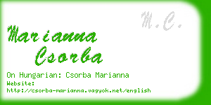 marianna csorba business card